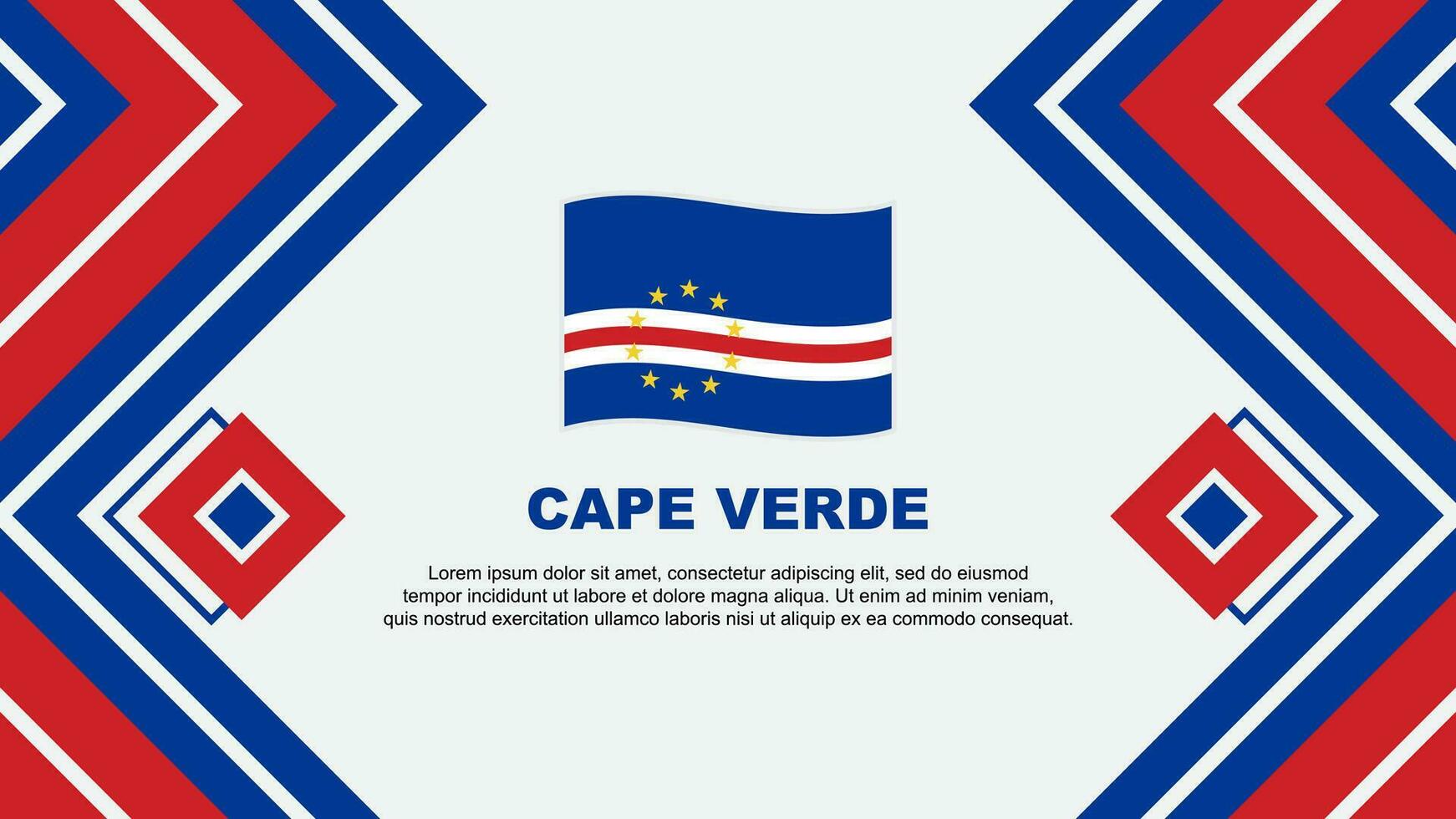 Cape Verde Flag Abstract Background Design Template. Cape Verde Independence Day Banner Wallpaper Vector Illustration. Cape Verde Design