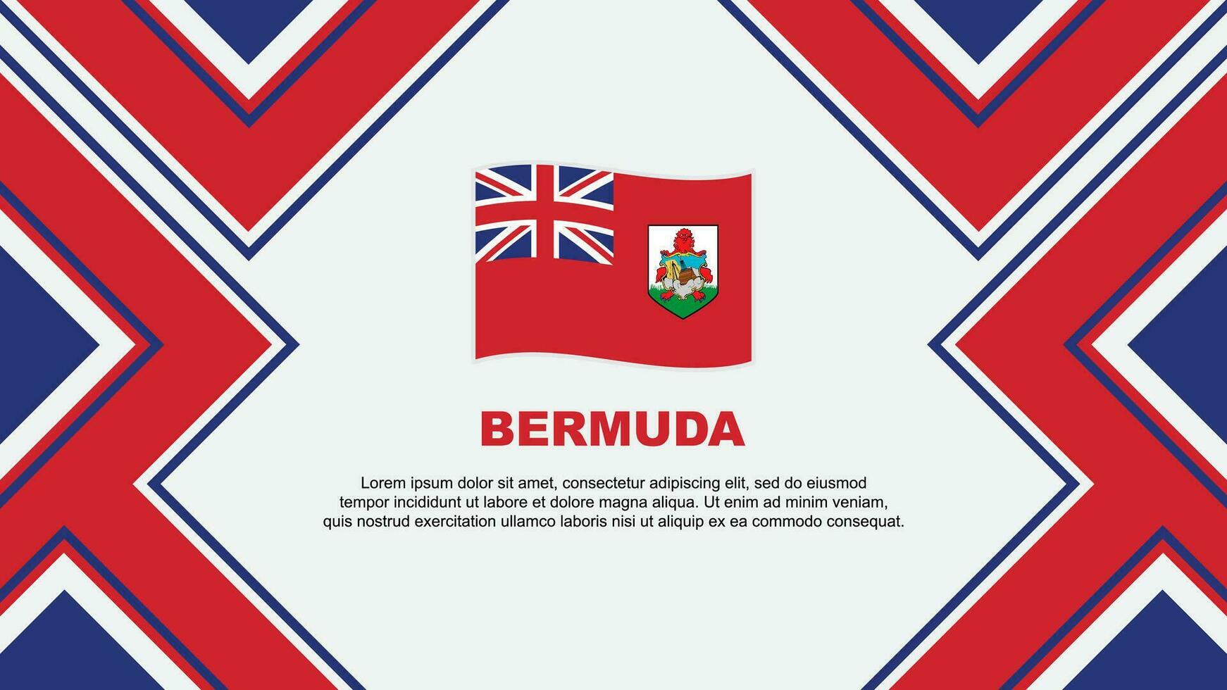Bermuda Flag Abstract Background Design Template. Bermuda Independence Day Banner Wallpaper Vector Illustration. Bermuda Vector