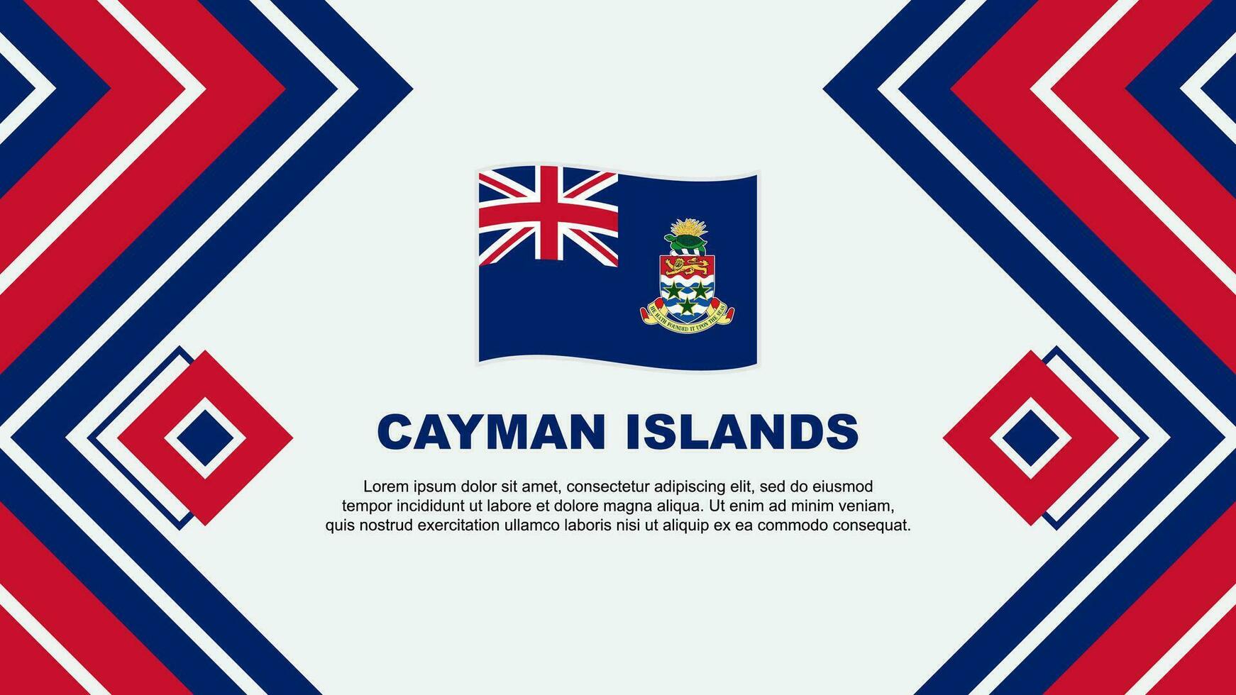 Cayman Islands Flag Abstract Background Design Template. Cayman Islands Independence Day Banner Wallpaper Vector Illustration. Cayman Islands Design