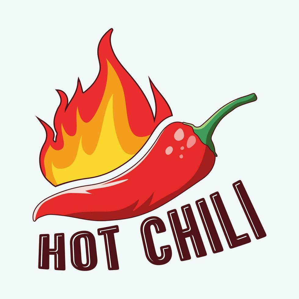 Red hot chili logo design vector illustration, Spicy Pepper logo vector, Red chili logo, Chili pepper logo design.