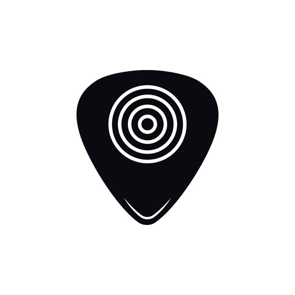 guitar pick icon vector