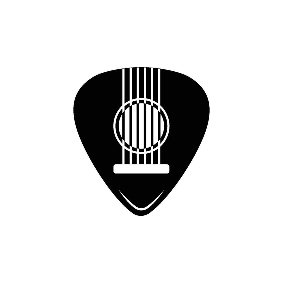 guitar pick icon vector