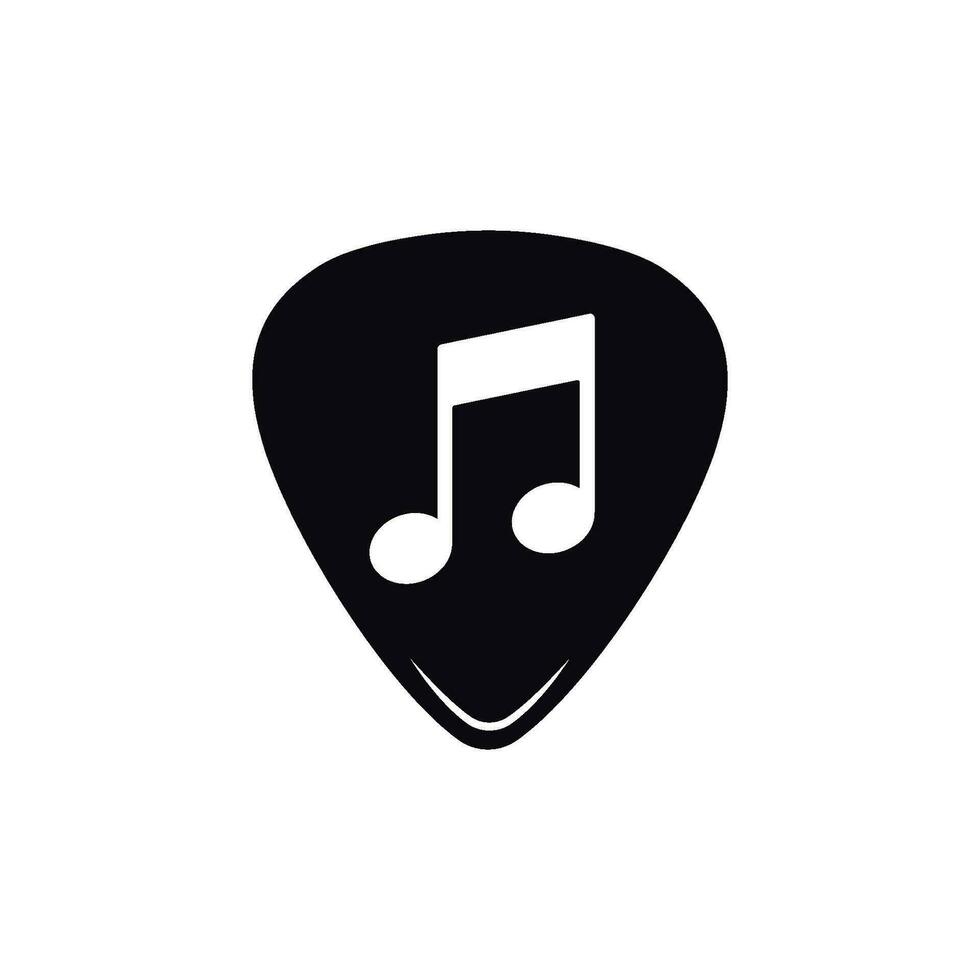 guitar pick icon vector