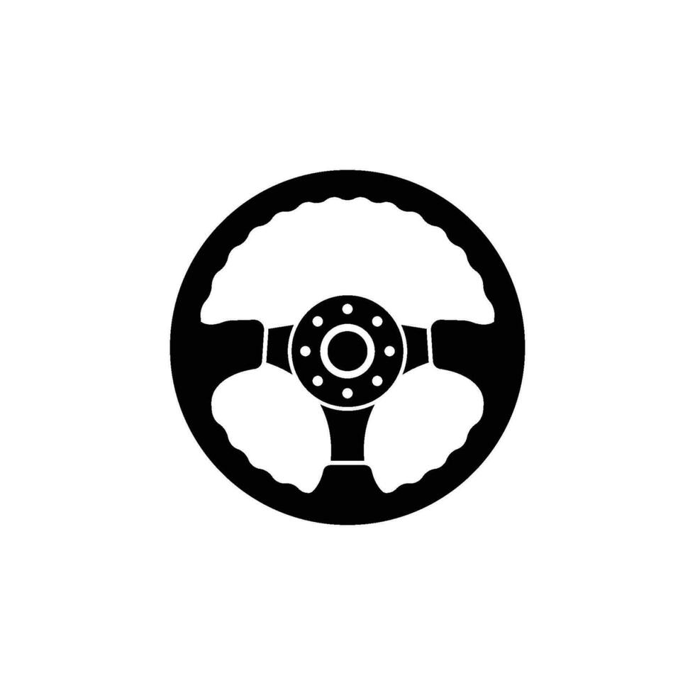 steering wheel icon vector