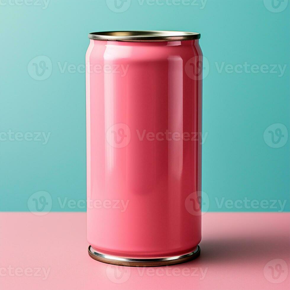 AI generated Aluminum tin can on isolated background - AI generated image photo