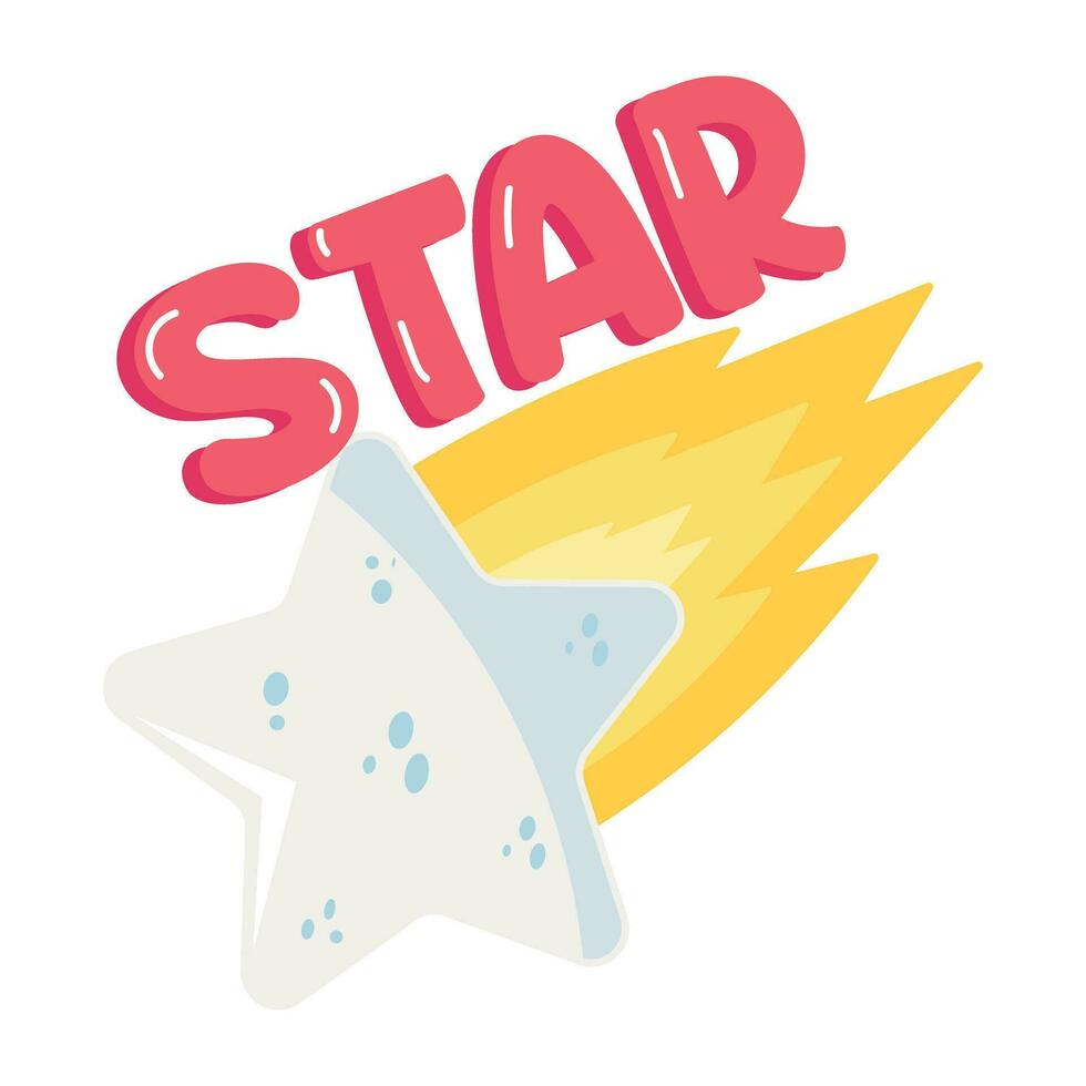 Trendy Shooting Star vector