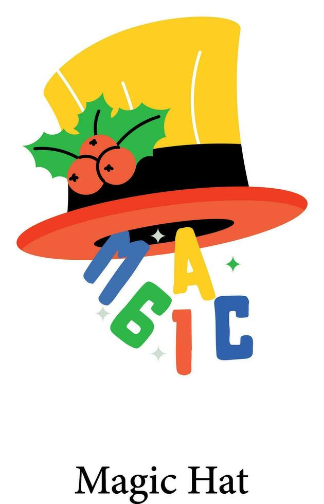 Trendy Magic Hat vector