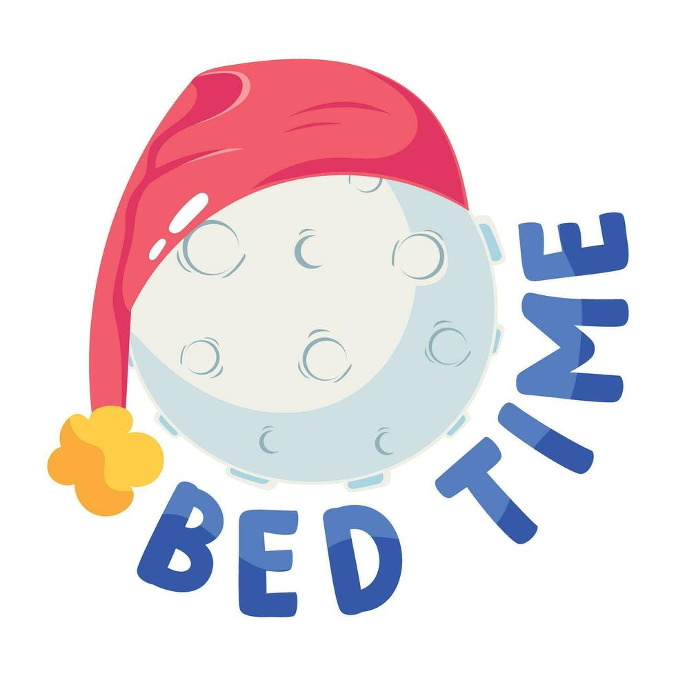 Trendy Bed Time vector