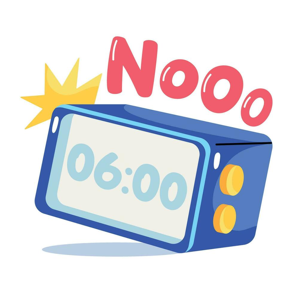 Trendy Morning Alarm vector