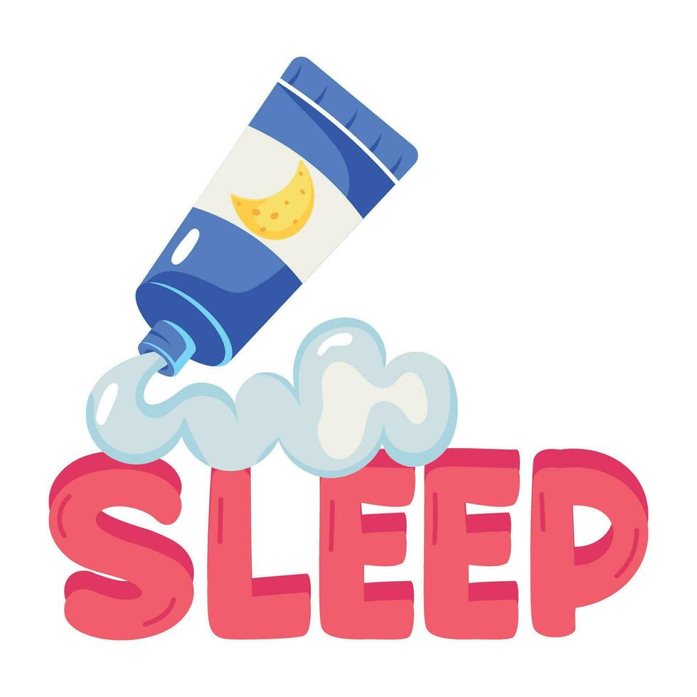 Trendy Sleep Cream vector