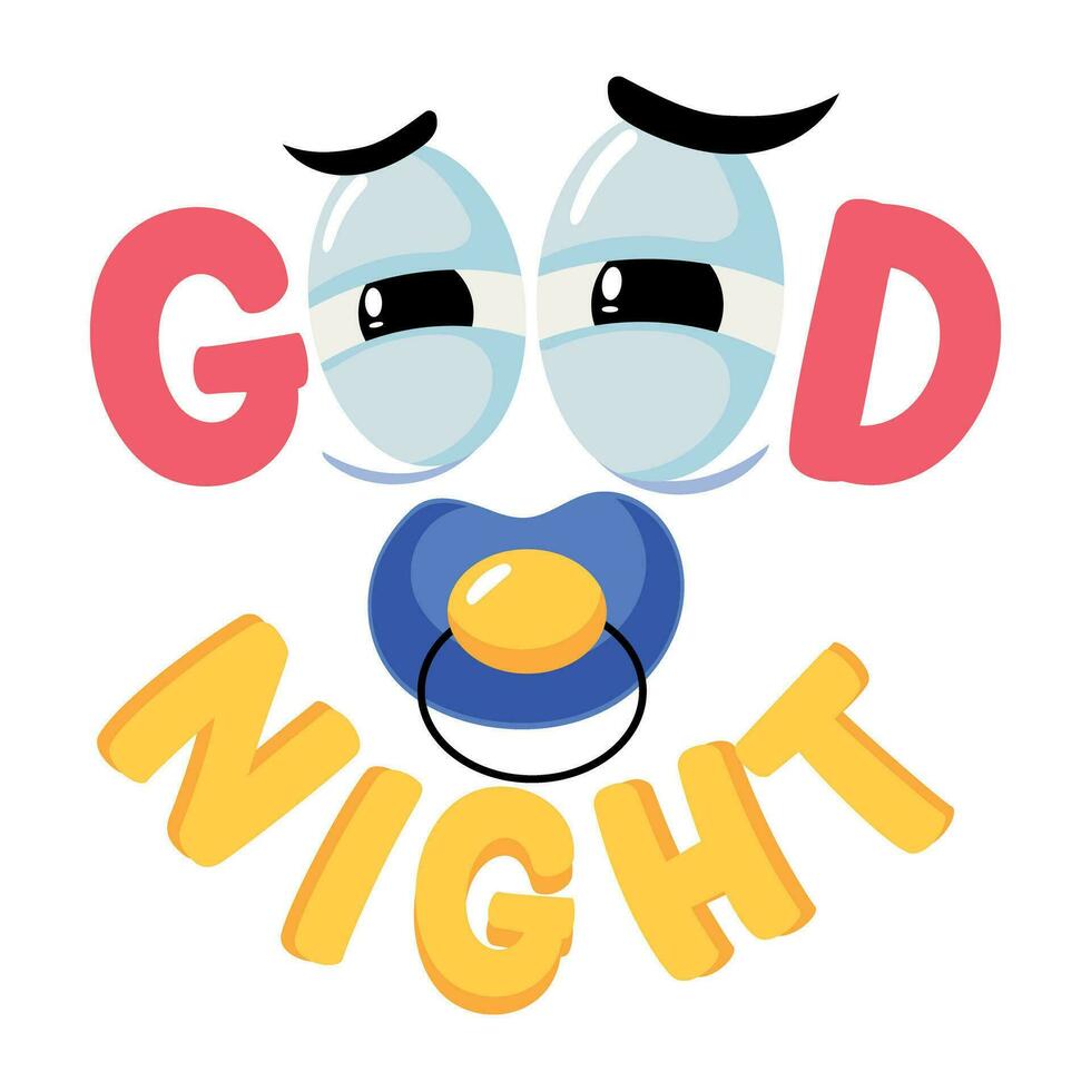 Trendy Baby Pacifier vector