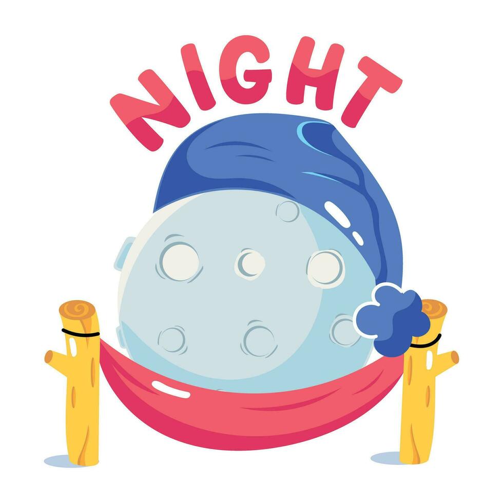 Trendy Night Hat vector