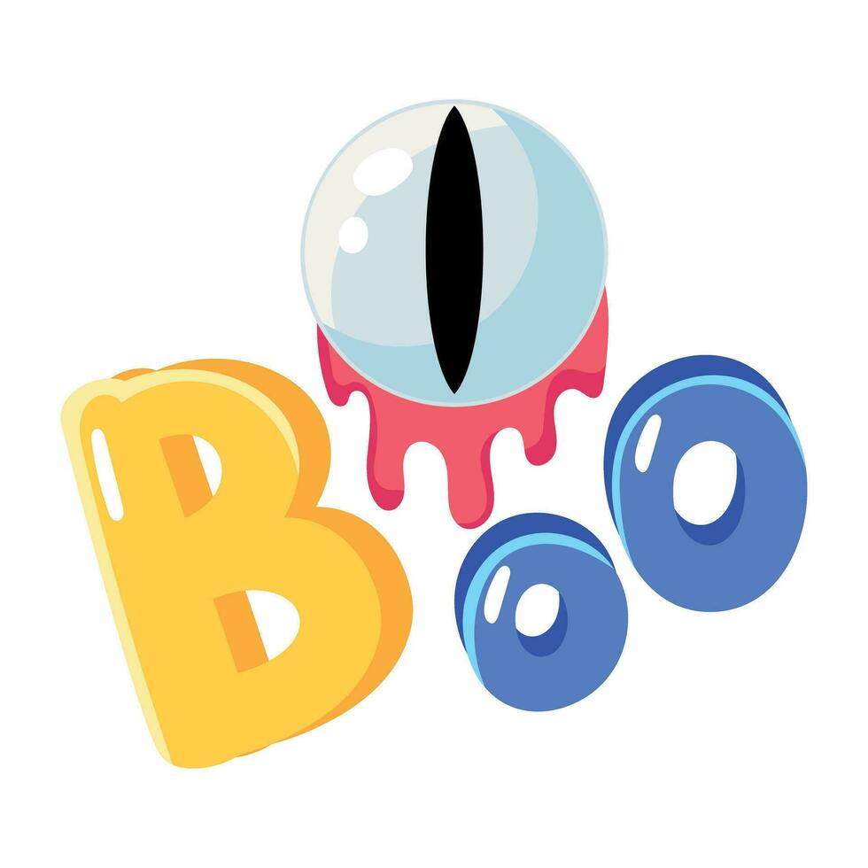 Trendy Boo Word vector