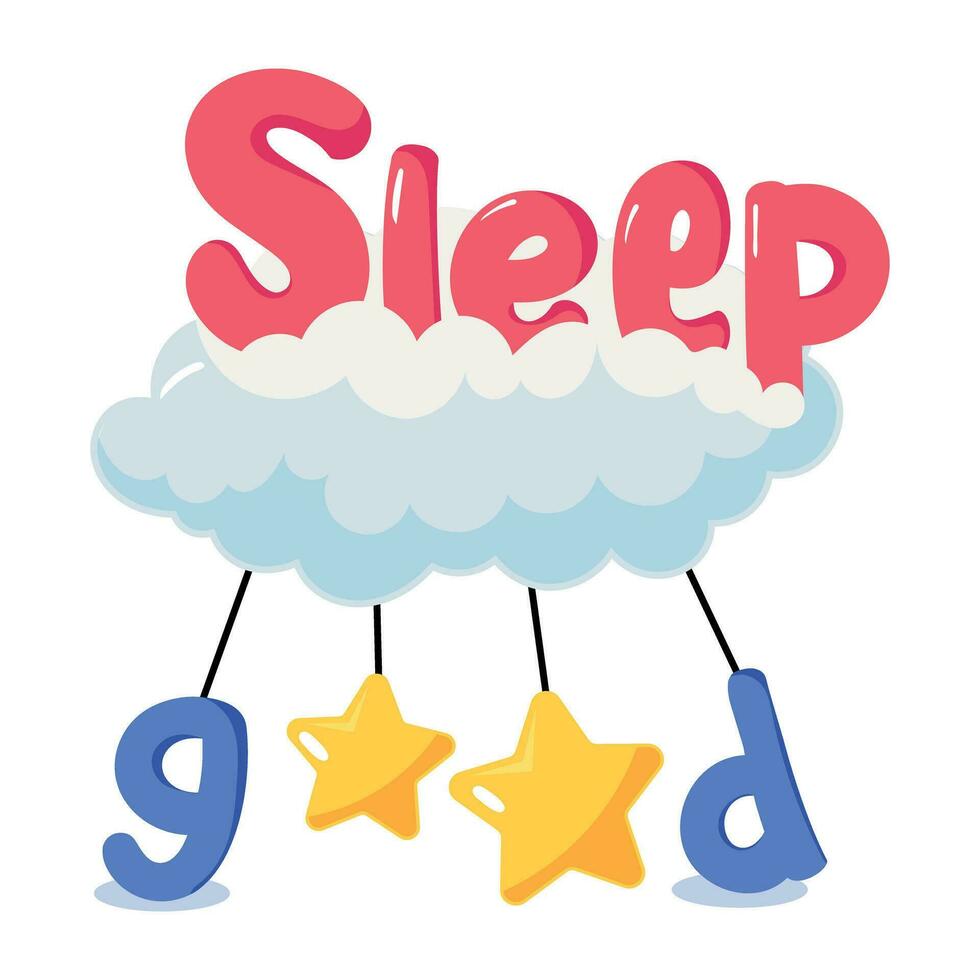 Trendy Sleep Good vector