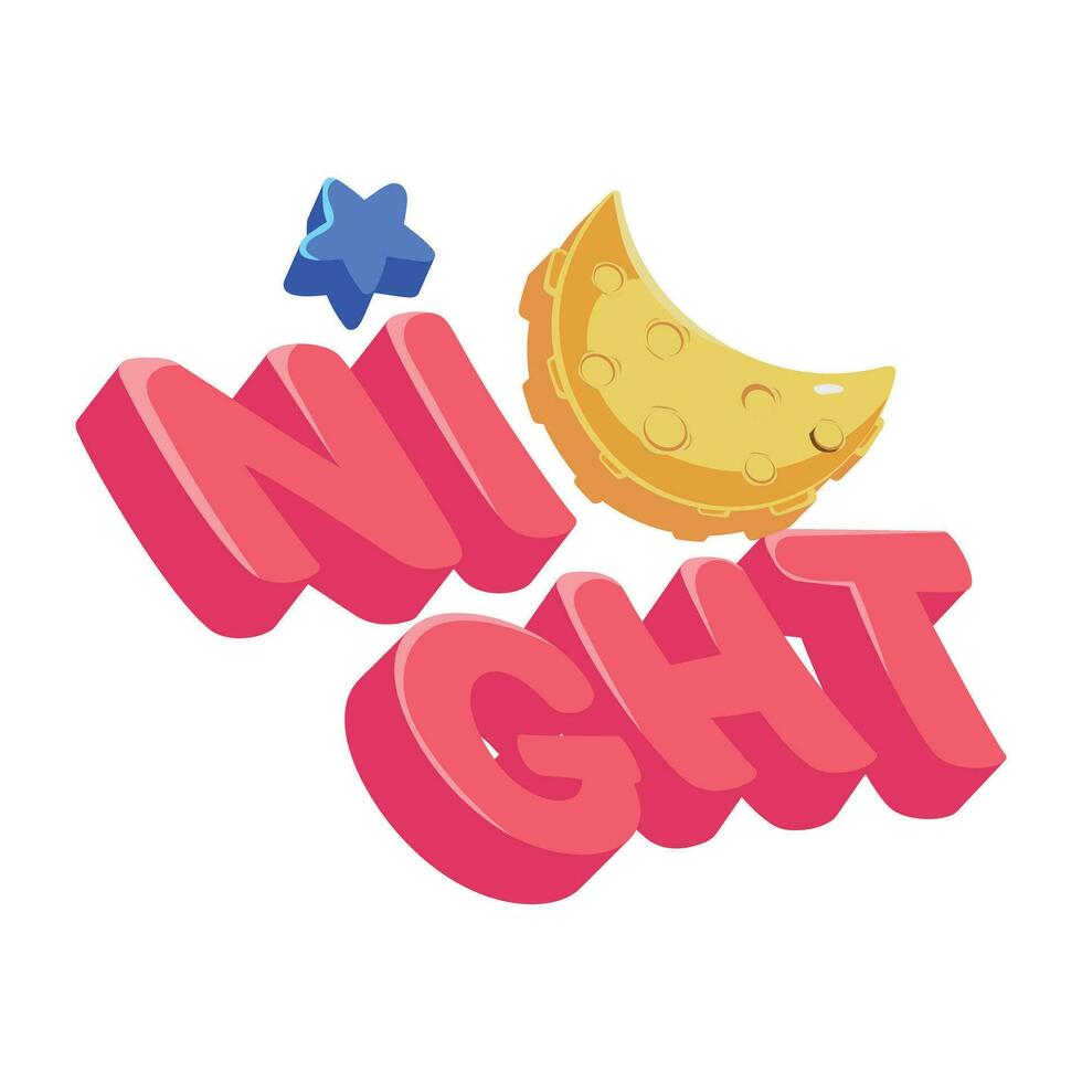 Trendy Night Concepts vector