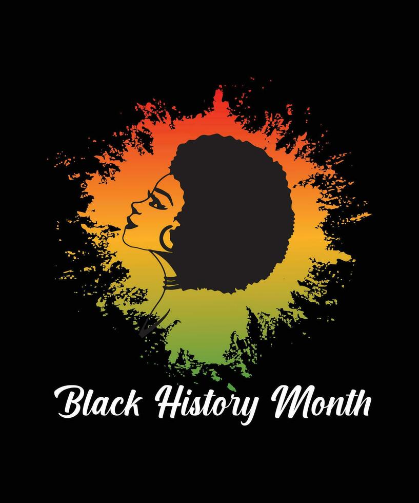 Black history month logo vector tshirt design