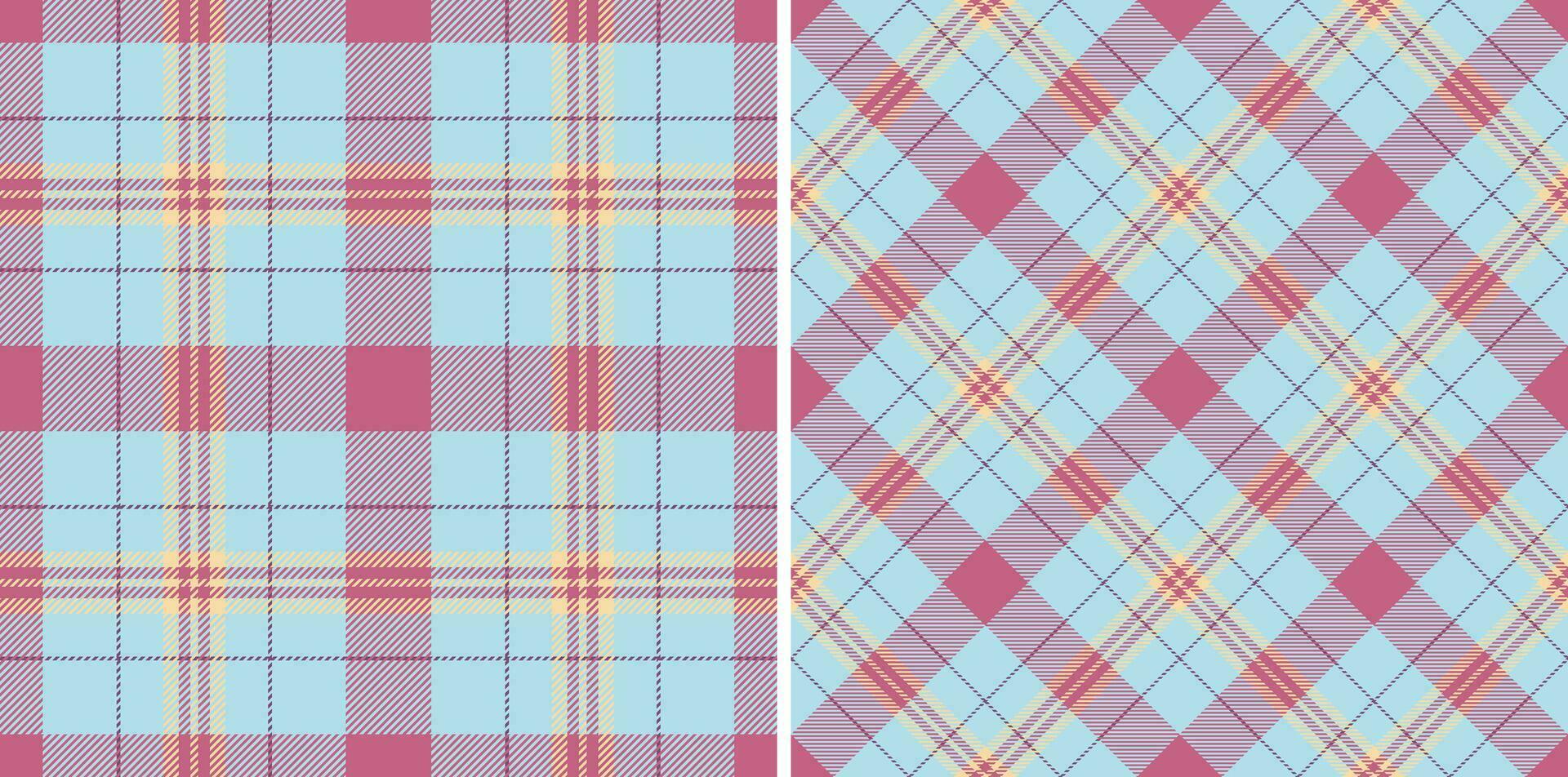 Seamless fabric texture of check plaid pattern with a textile tartan vector background.