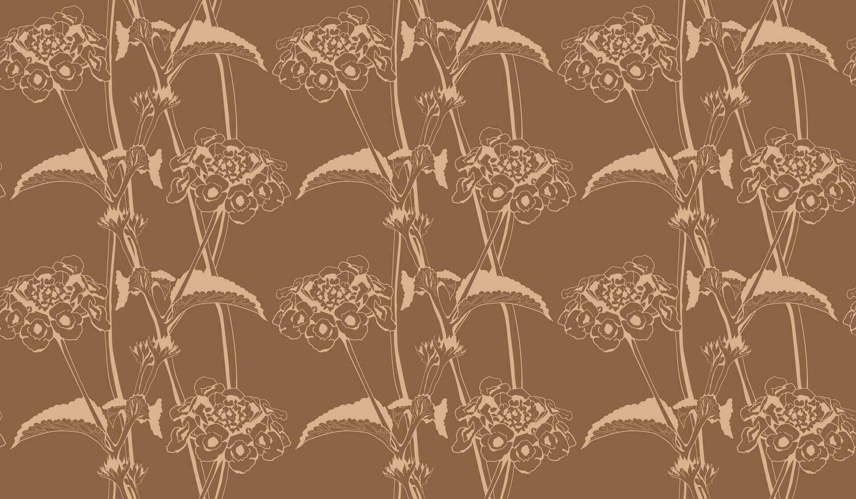 Floral pattern seamless vector background. Foliage and flower wallpaper design of nature.