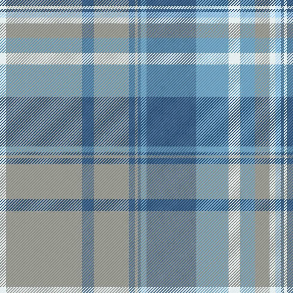 Vector background pattern of seamless plaid fabric with a texture textile tartan check.