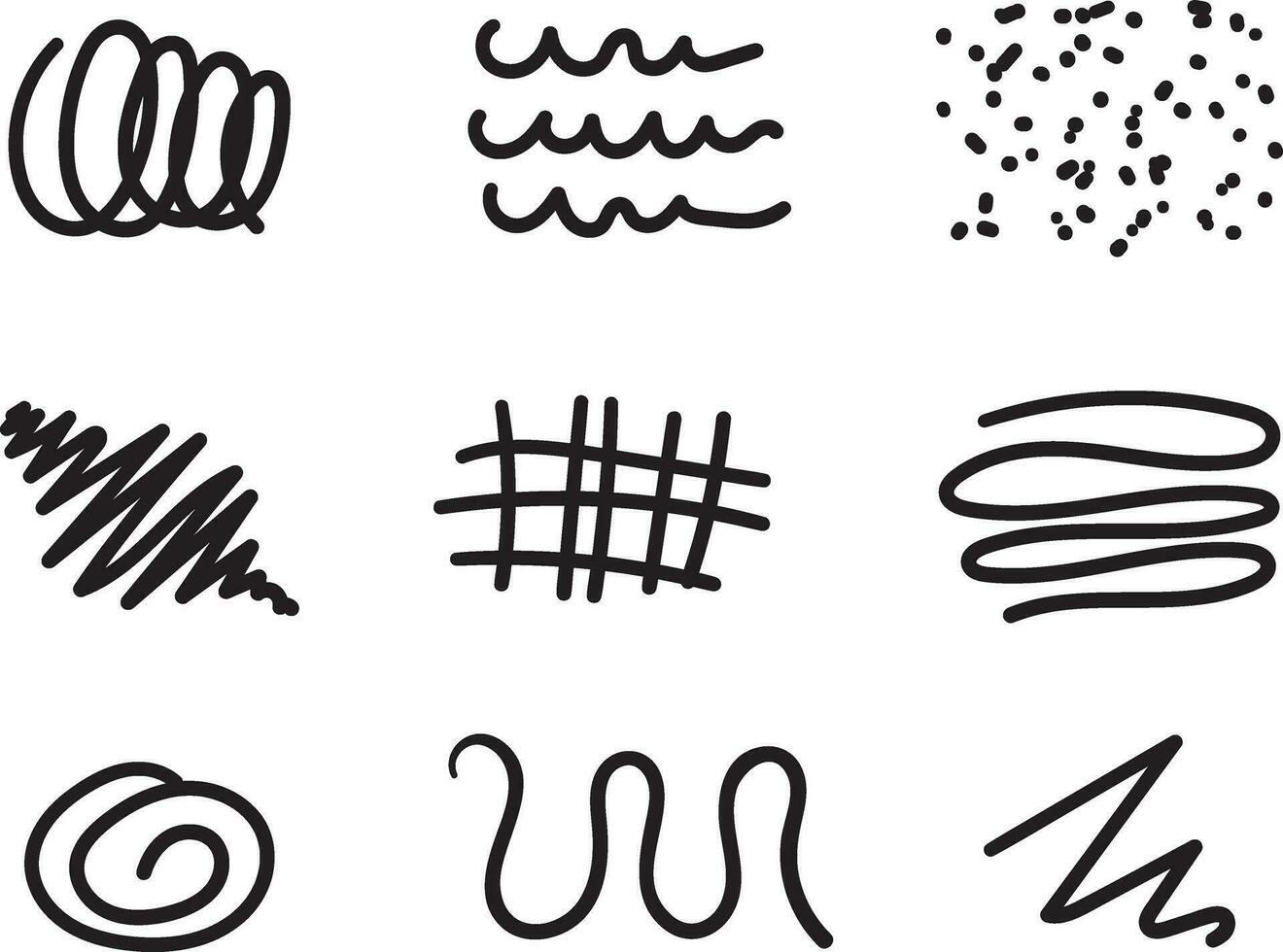 Hand drawn design elements. Vector sketch pen or brushe simple symbol.