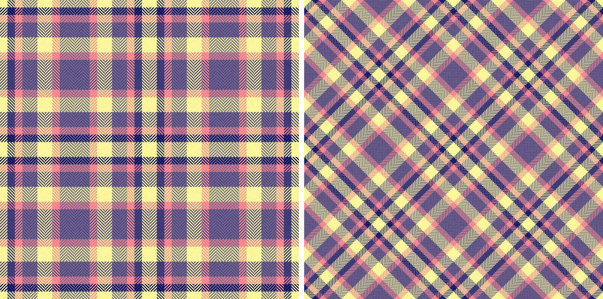 Texture check fabric of seamless background tartan with a pattern plaid vector textile.