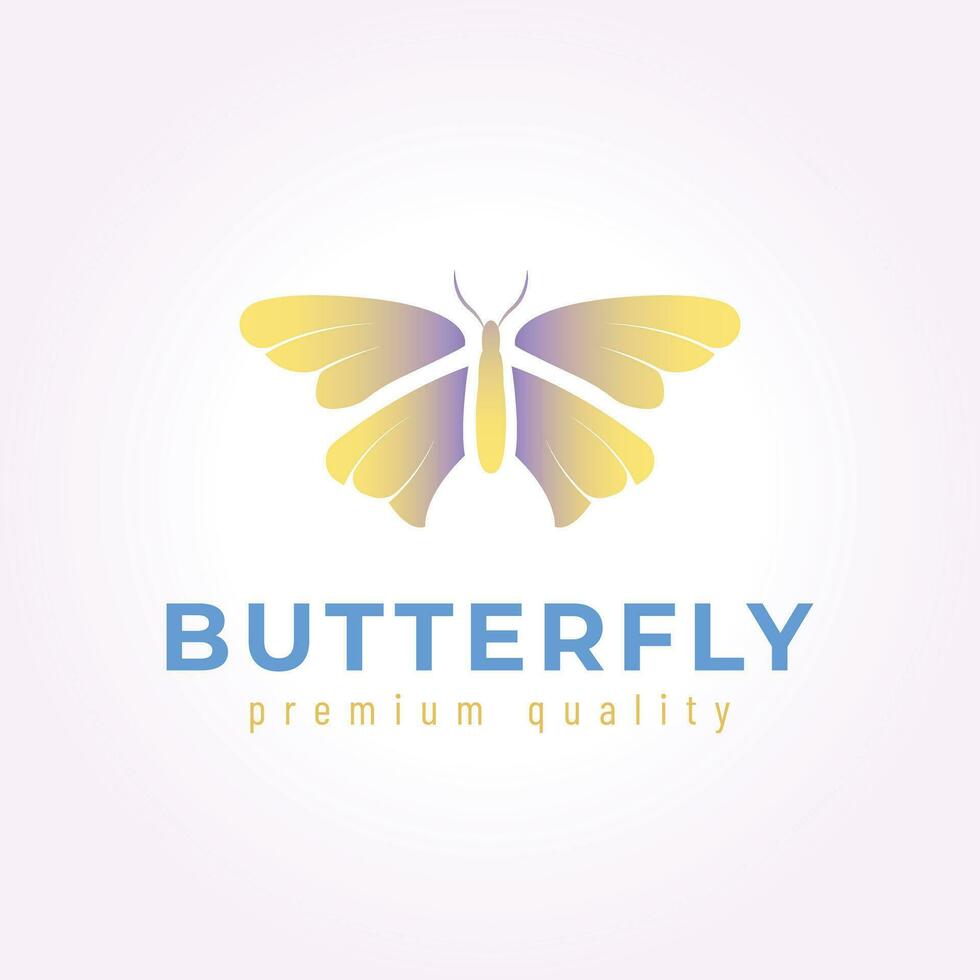 simple butterfly icon logo with torn wings, dragonfly and butterfly design illustration vector