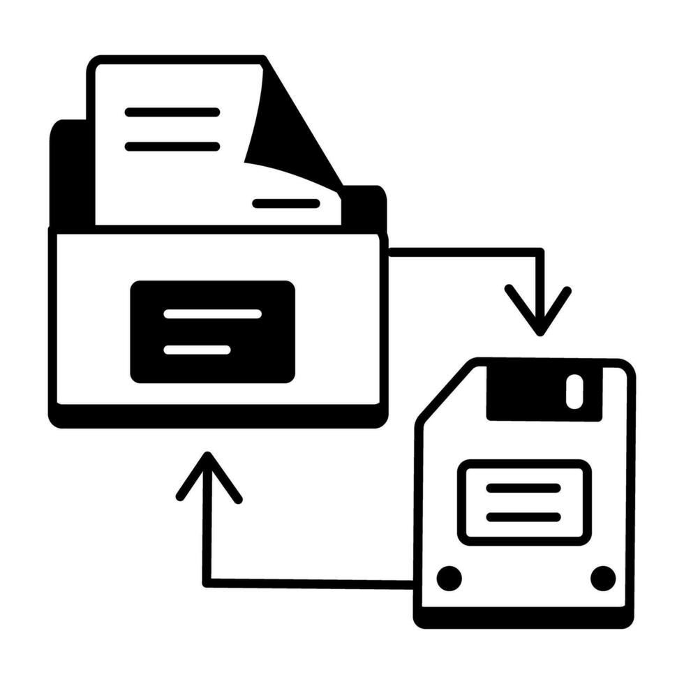 Web Hosting and Database Line Icon vector