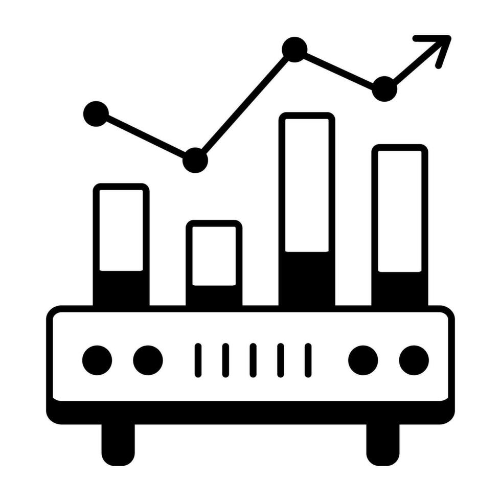 Web Hosting and Database Line Icon vector