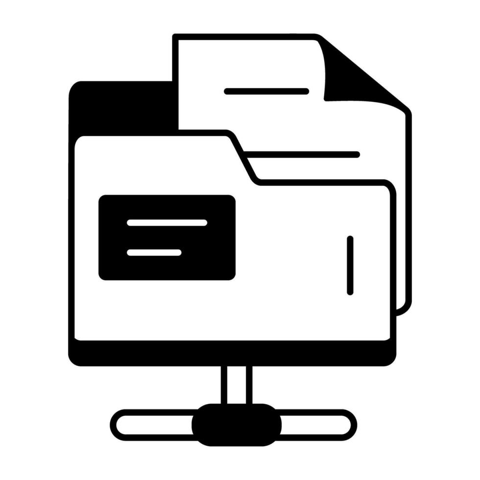Web Hosting and Database Line Icon vector