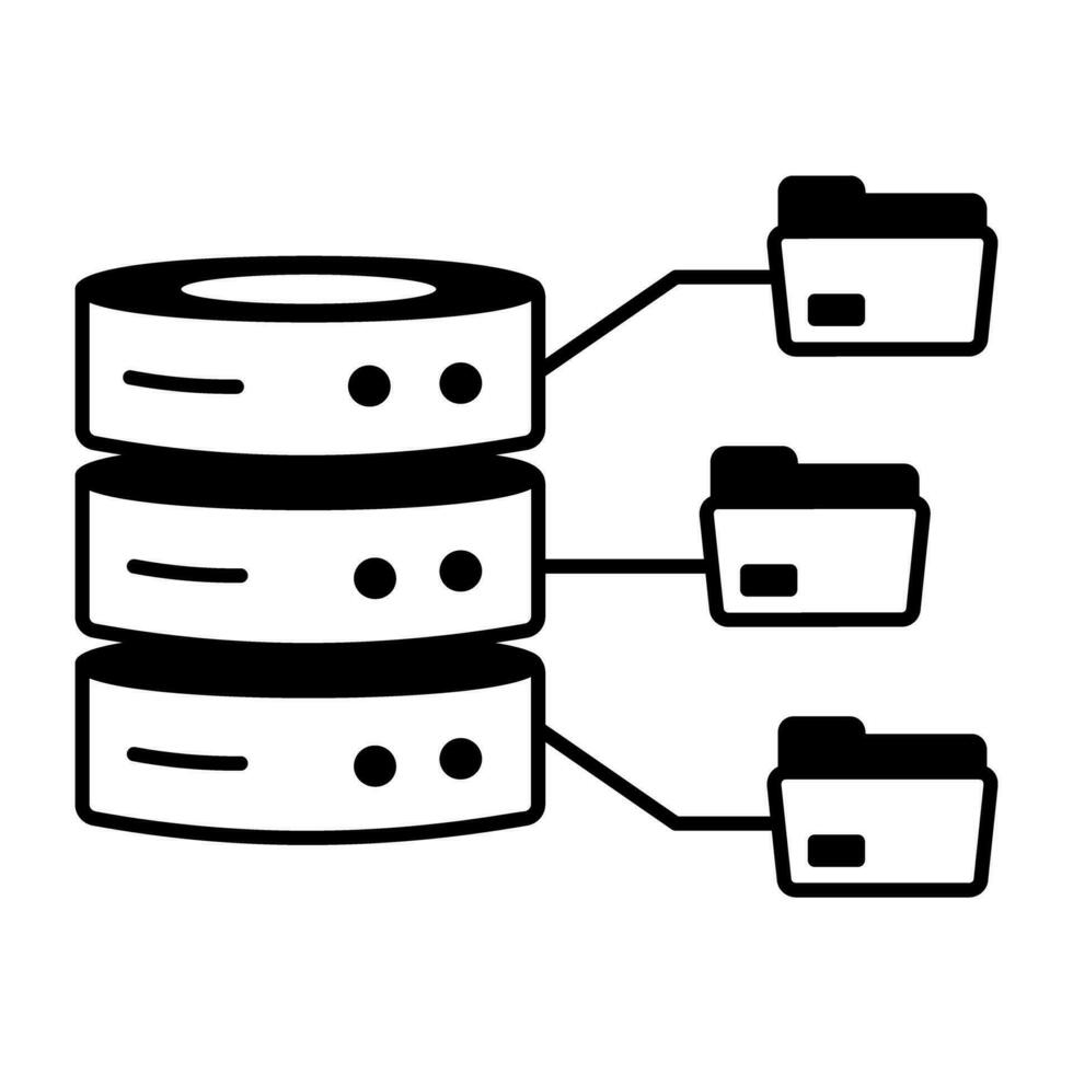 datos administración línea íconos vector