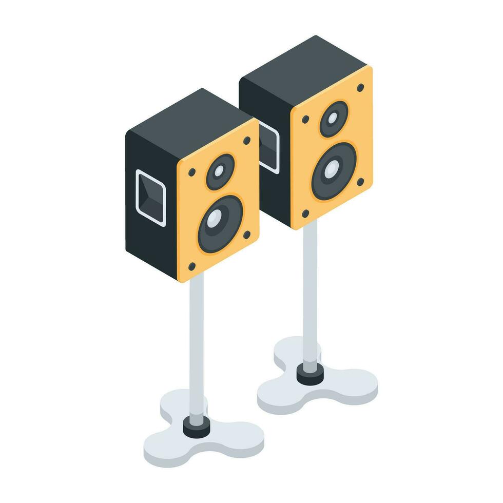 Studio Accessories Isometric Icon vector