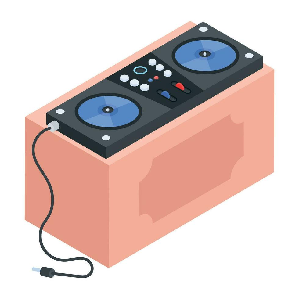 Studio Accessories Isometric Icon vector