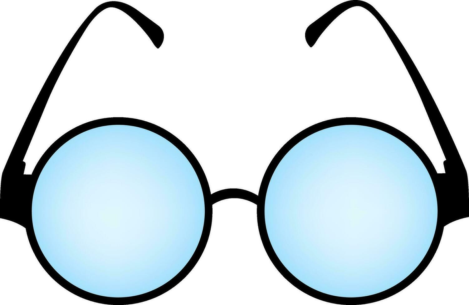 Round glasses icon vector Free Vector