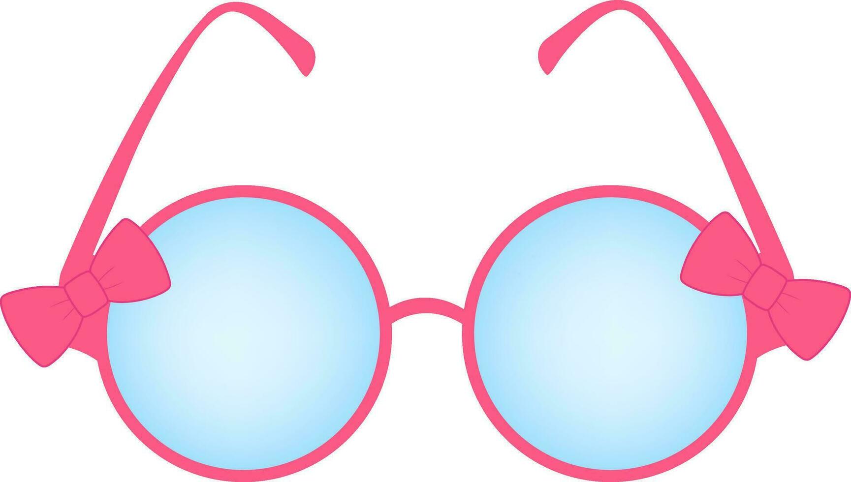 Cute pink color baby glasses icon vector Free Vector