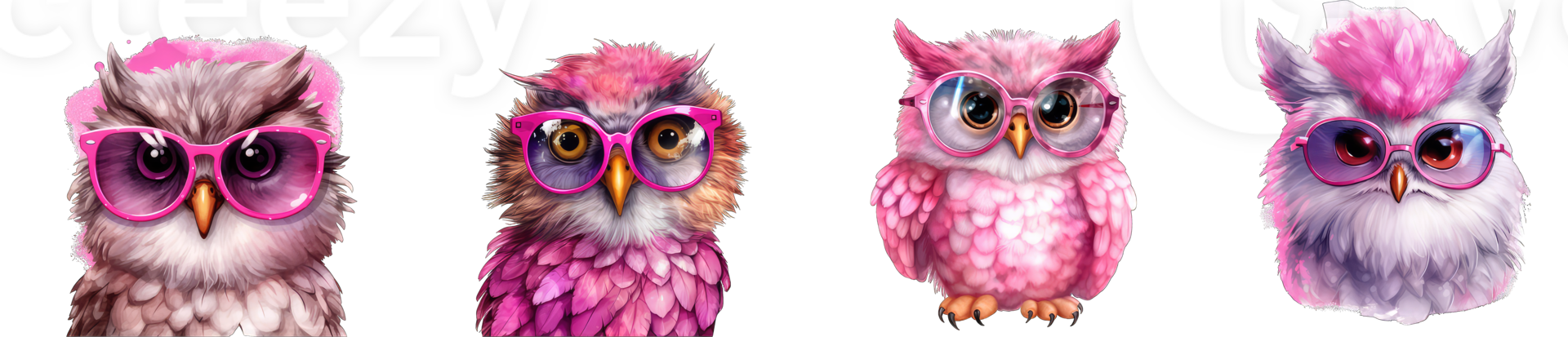 AI generated owl bird in colorful in on transparent background png