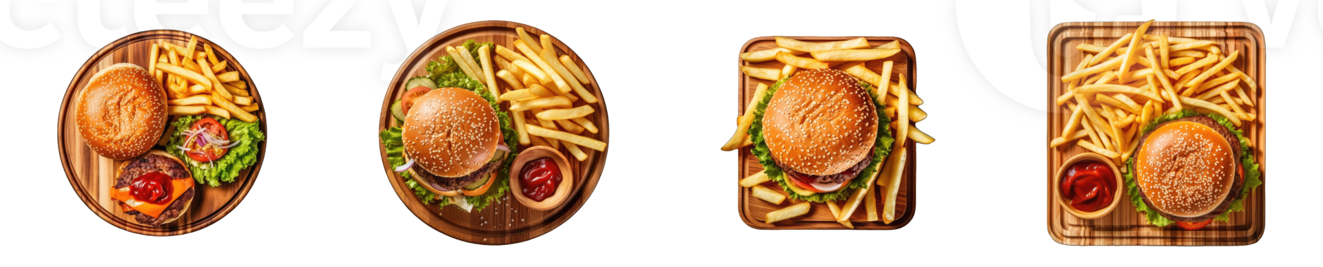 ai generato hamburger di manzo su bellissimo tavola nel png