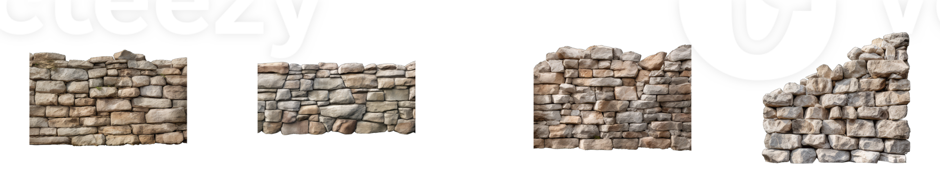 AI generated stone arched in png