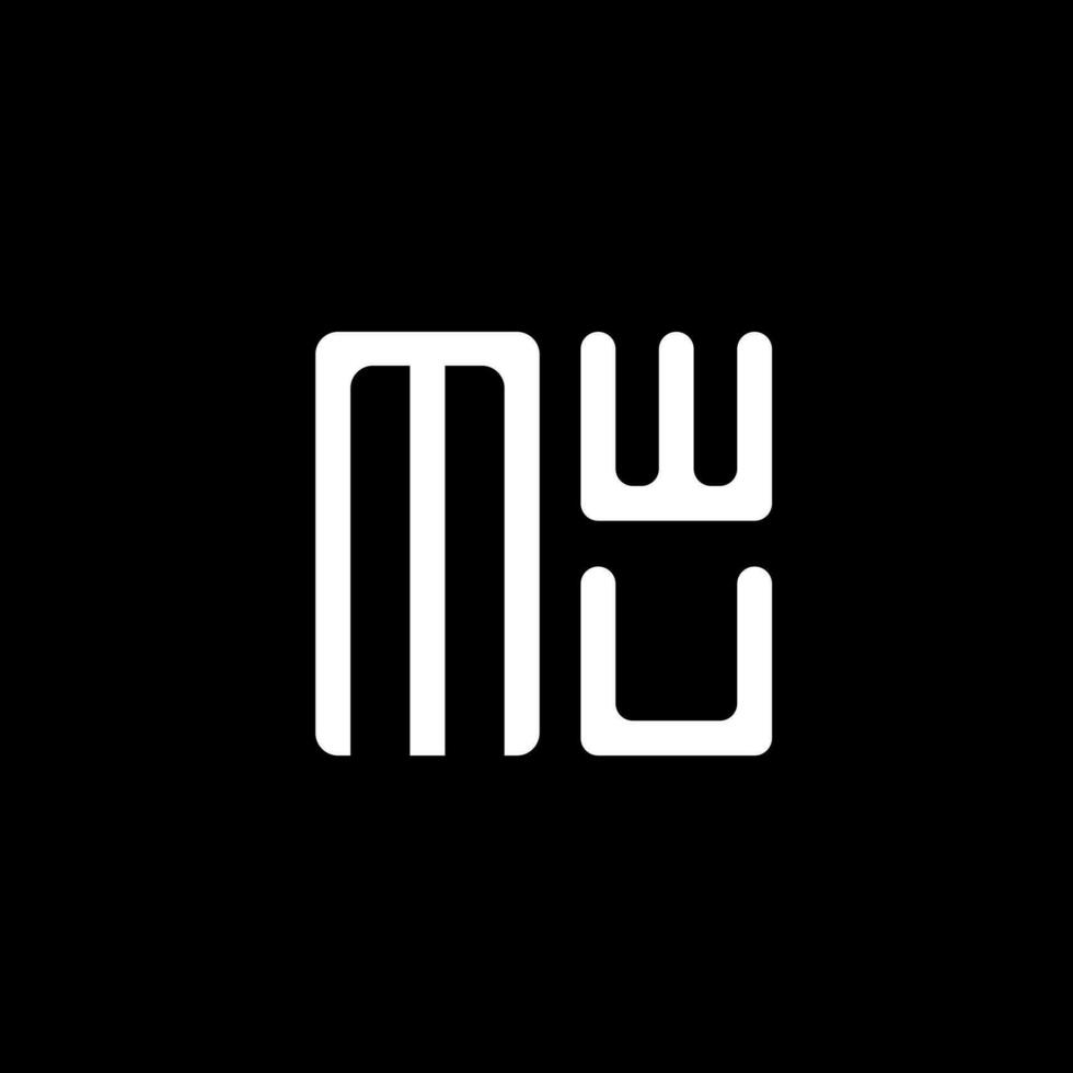 mwu letra logo vector diseño, mwu sencillo y moderno logo. mwu lujoso alfabeto diseño