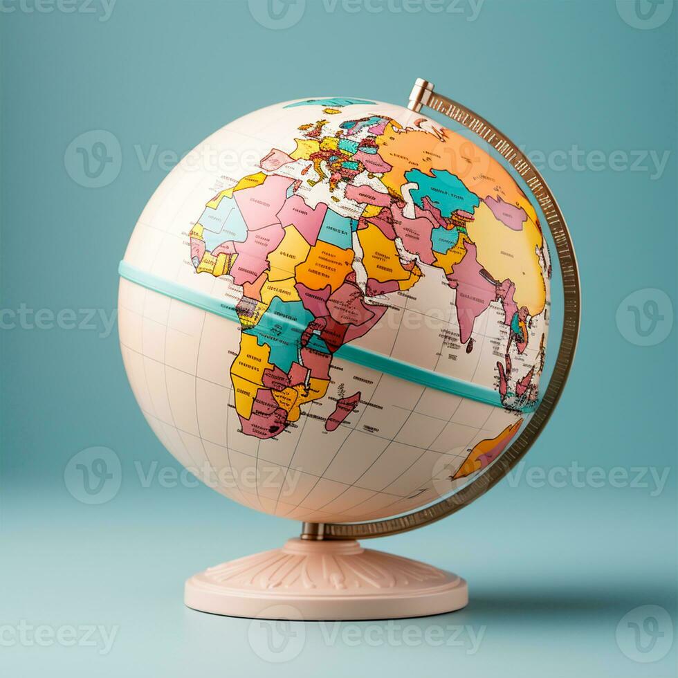 AI generated Globe on isolated background, geography concept - AI generated image photo