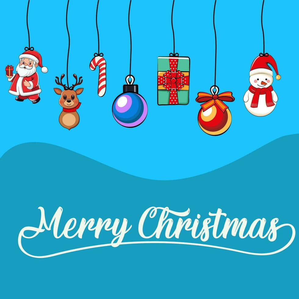 New Year, Christmas card, sticker with cute characters in cartoon style. vector