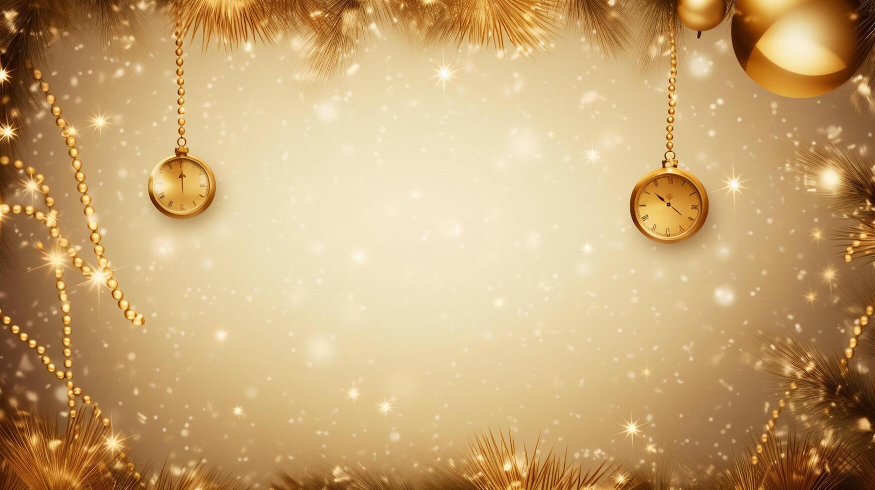 AI generated new year golden luxury background photo