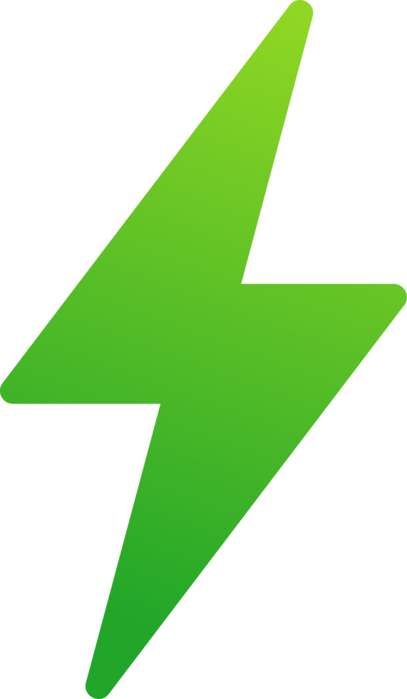 verde energia logotipo elemento. elétrico renovável poder folha ícone símbolo png