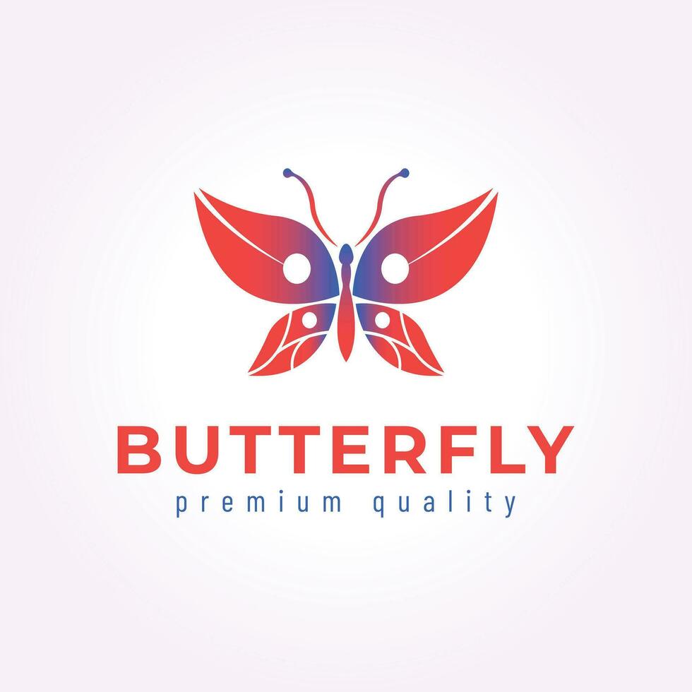 beautiful butterfly logo icon vector design, minimalist illustration of butterfly