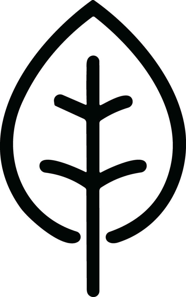 Leaf simple line icons set. Leave of tree and plants, Leaves icon design for natural, eco, bio, and vegan labels. Vector
