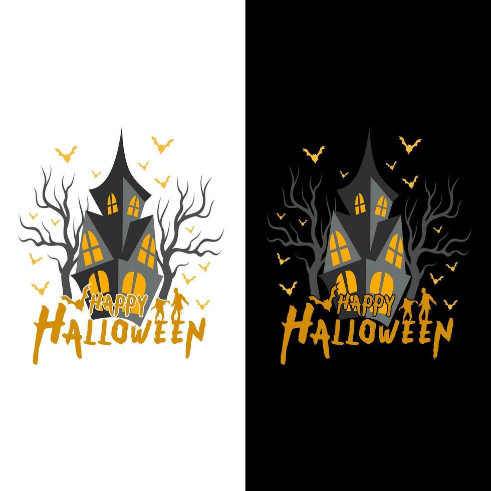 ilustración de diseño de fondo de feliz halloween vector