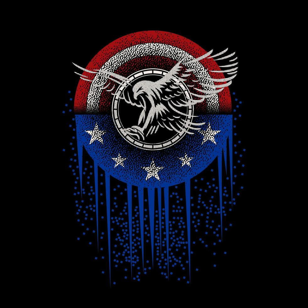 American eagle t shirt design vector