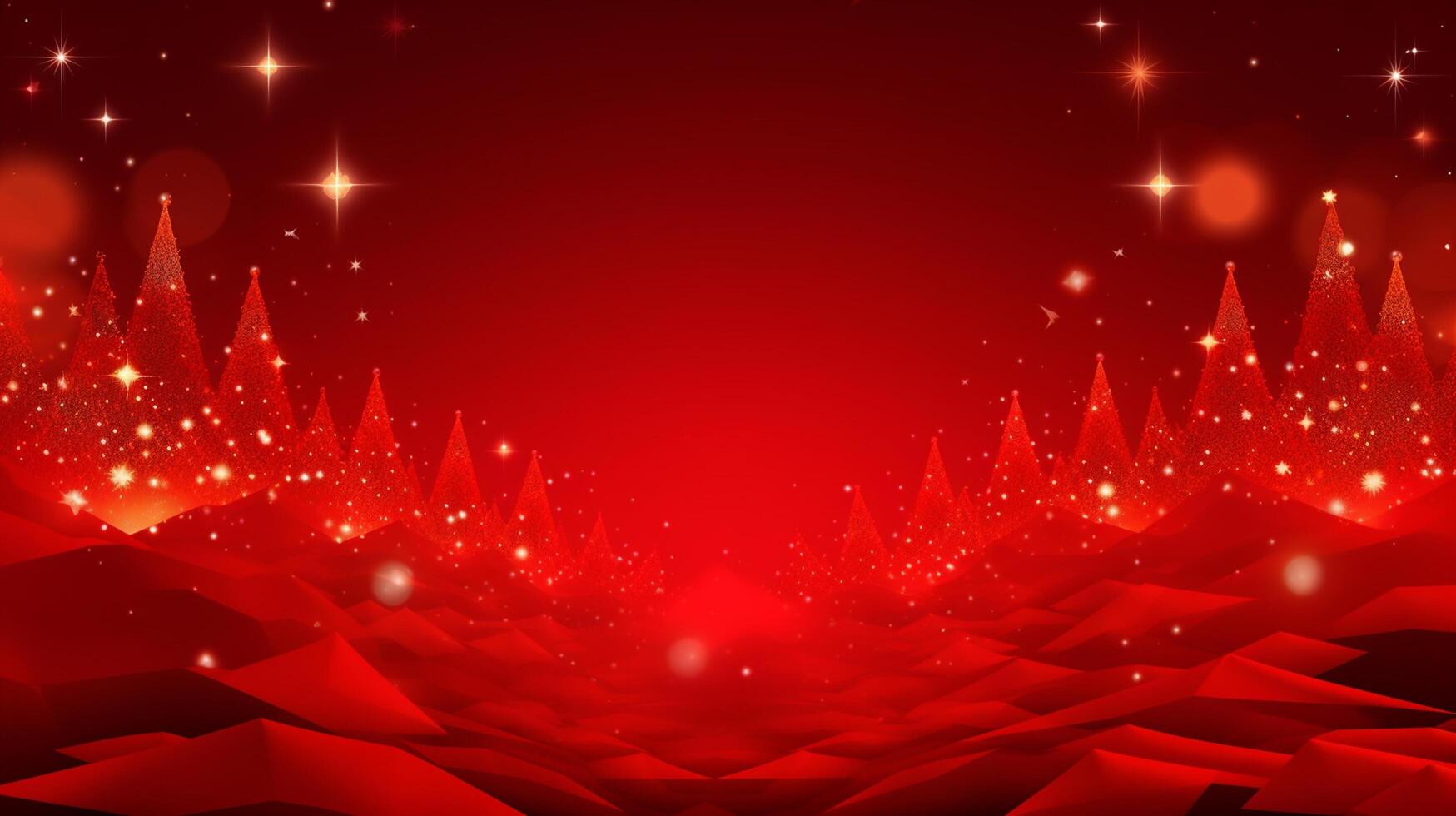 AI generated Christmas red background photo