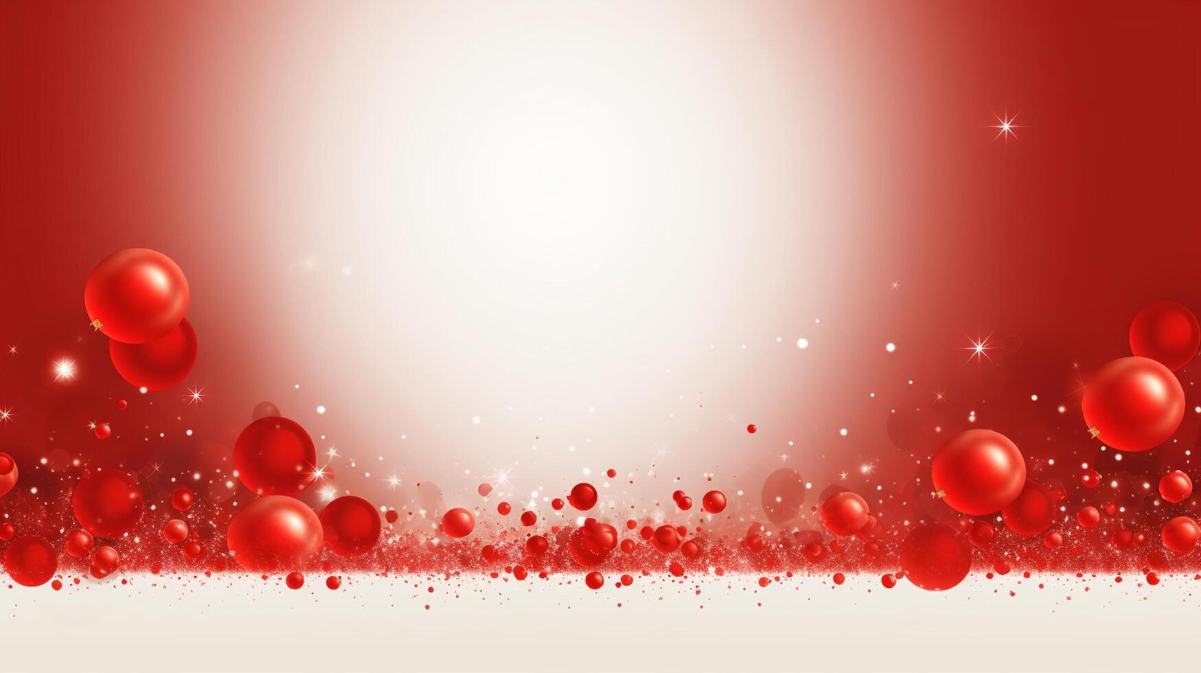 AI generated Christmas red background photo