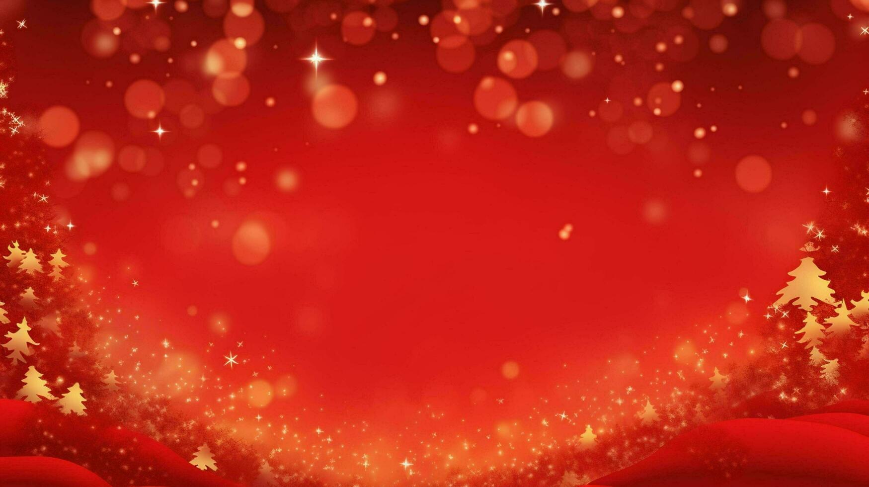 AI generated Christmas red background photo