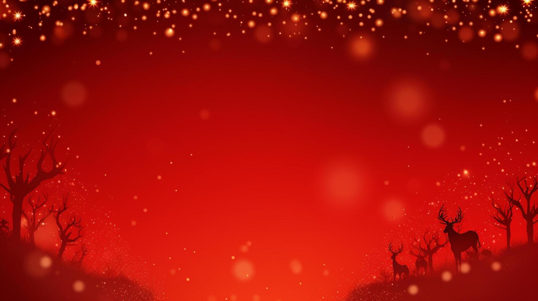 AI generated Christmas red background photo